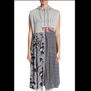 COPY - Free People Mixed Media Hoodie Dress